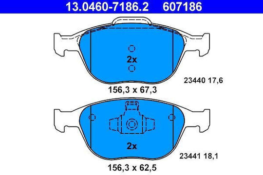 Placute de frana Ford Fiesta V JH JD Ate 13046071862