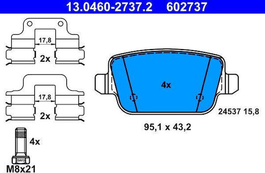 Land Rover Freelander 2 Lf Fa Ate 13046027372 Brake Pads