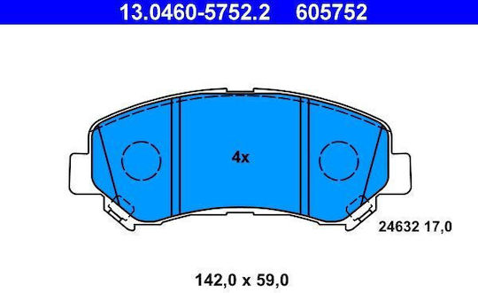 Brake Pads Nissan Qashqai J11 J11 Ate 13046057522