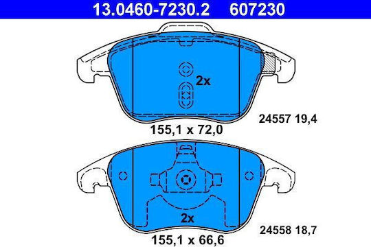 Brake Pads Citroen C4 Grand Picasso I Ua Ate 13046072302
