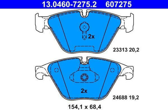 Bmw 5 F10 F18 Ate 13046072752 Brake Pads