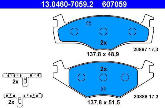 Seat Cordoba 6k1 6k2 Ate 13046070592 Brake Pads
