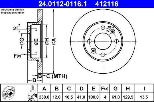 Bremsscheibe Dacia Logan Ls Ate 24011201161