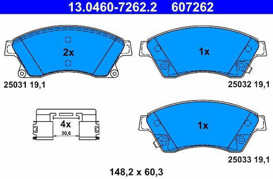 Placute de frana Chevrolet Aveo Hatchback T300 Ate 13046072622