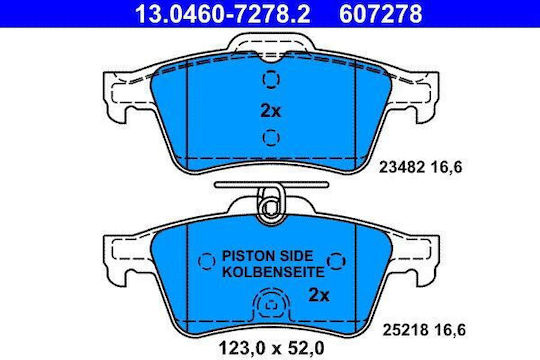 Спирачни накладки Peugeot 508 Ate 13046072782