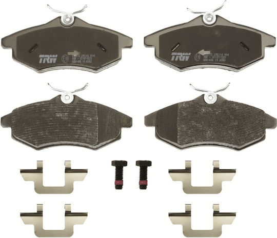 Trw Front Brake Pad Set Caliper Guide Bolt Supplements Citroen C2 C3 1.1-1.4d 02.02 Height 53mm Width 122.8mm Thickness 19mm