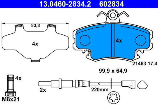 Dacia Logan Ls Ate 13046028342 Brake Pads