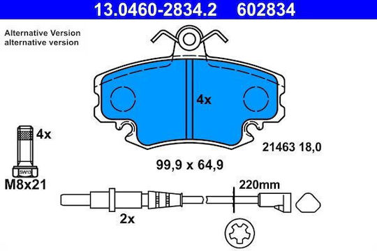 Dacia Logan Ls Ate 13046028342 Brake Pads