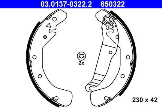 Set Placute Frana Opel Astra F Classic Combi Ate 03013703222