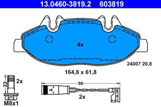 Mercedes-benz Viano W639 Ate 13046038192 Brake Pads