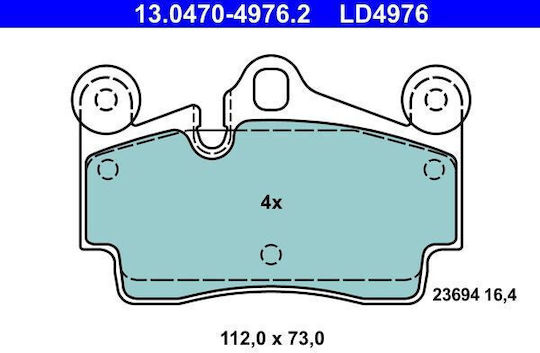 Bremsbeläge Audi Q7 4l Ate 13047049762