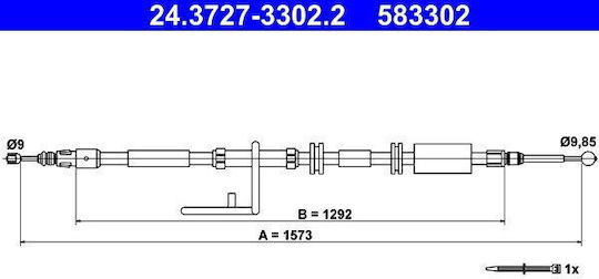 Кабел за ръчна спирачка Land Rover Freelander 2 LF FA ATE 24372733022