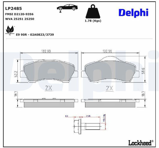 Delphi Σετ Τακάκια