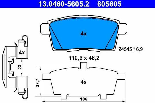 Brake Pads Mazda Cx-7 Er Ate 13046056052
