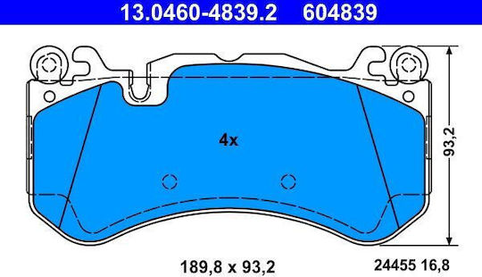 Placute de frână Mercedes-benz C-class W204 Ate 13046048392
