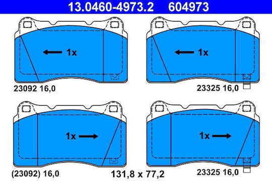 Mitsubishi Carisma Sedan Brake Pads Da Ate 13046049732