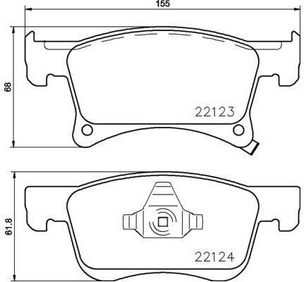 Opel Adam Brembo Bremsbeläge P59083
