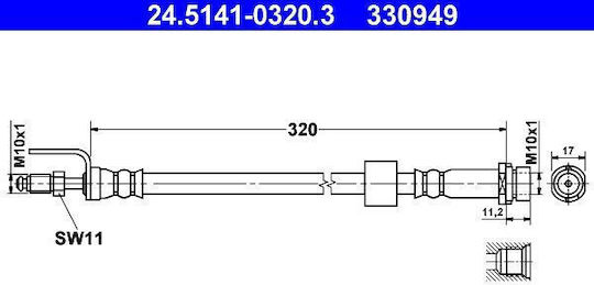 Furtun de frână Ford Transit Tourneo Ate 24514103203
