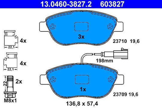 Placute de frana Fiat Doblo Closed Body Combi 263 Ate 13046038272