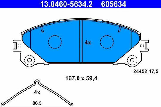 Brake Pads Lexus Nx Zgz1 Agz1 Ayz1 Ate 13046056342