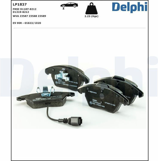 Delphi Σετ Τακάκια Εμπρός για Bentley Continental