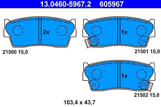 Brake Pads Suzuki Vitara Cabrio Et Ta Ate 13046059672