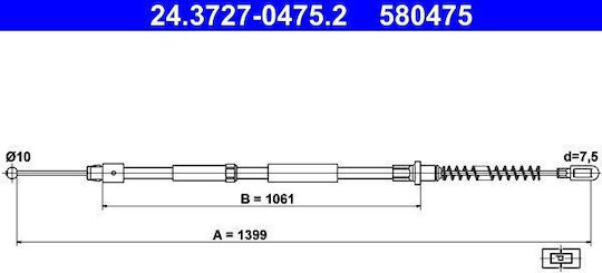 Handbrake Cable Mercedes-benz Sprinter 5-t Body 906 Ate 24372704752