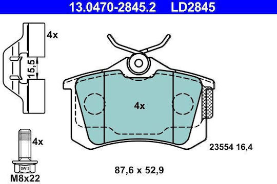 Brake Pads Renault Clio Grandtour Kr0 1 Ate 13047028452