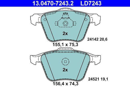Brake Pads Ford Galaxy Wa6 Ate 13047072432