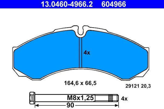Iveco Daily Ii Dump Truck Brake Pads Ate 13046049662