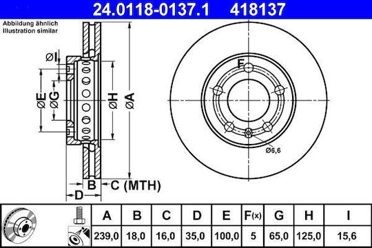 Skoda Fabia Brake Disc Ate 24011801371