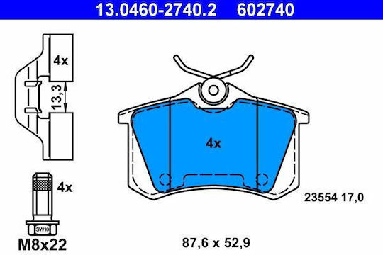 Brake Pads Citroen C3 Ii Ate 13046027402