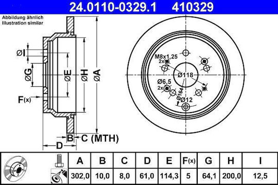 Brake Disc Honda Cr-v Iii Re Ate 24011003291