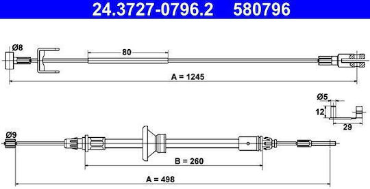 Handbremsseil Nissan Primastar Bus X83 Ate 24372707962