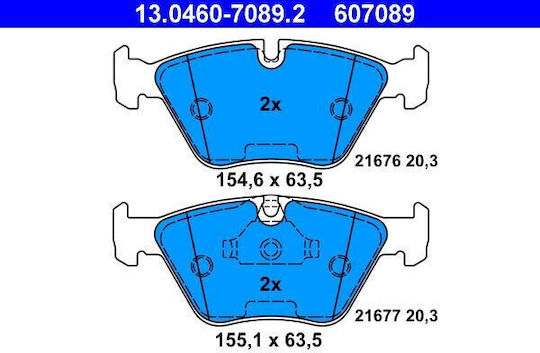Plăcuțe de frână Ate pentru Bmw 5 E39 13046070892