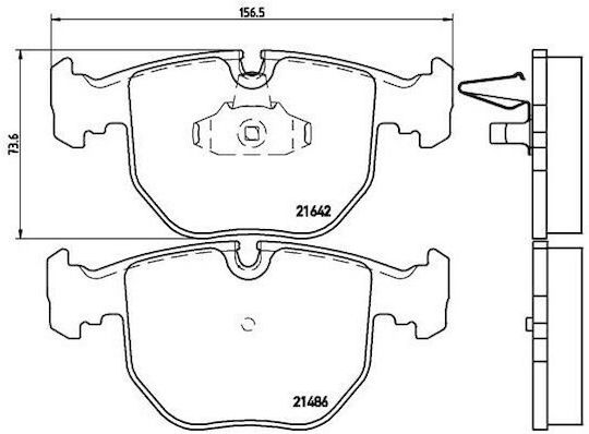 Bmw 5 E39 Brembo Bremsbeläge P06021