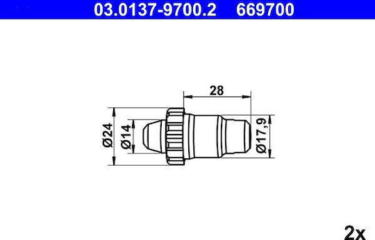 Bremsbelag Zubehör Set Audi Q7 4l Ate 03013797002