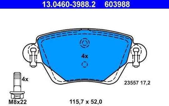Brake Pads Ford Mondeo Iii B5y Ate 13046039882