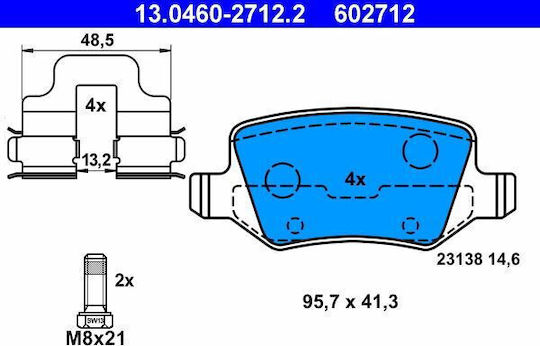 Mercedes-benz A-class W169 Ate Brake Pads 13046027122