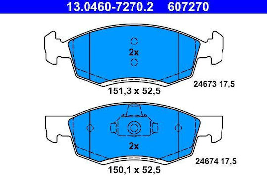 Placute de frana Dacia Logan MCV KS ATE 13046072702