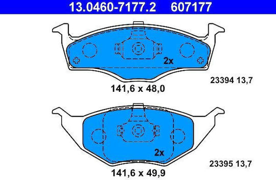 Vw Lupo 6x1 6e1 Ate Brake Pads 13046071772