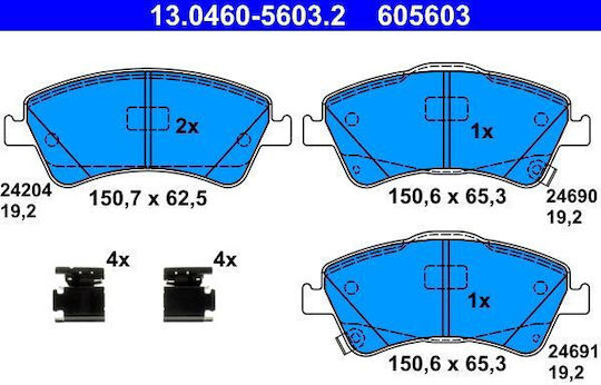 Toyota Auris Nre15 Zze15 Ade15 Zre15 Nde15 Ate Brake Pads 13046056032
