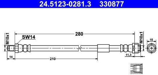 Кормилна маркучка Mercedes-benz A-класа W168 Ate 24512302813