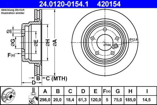 Bmw 5 E39 Ate Brake Disc 24012001541