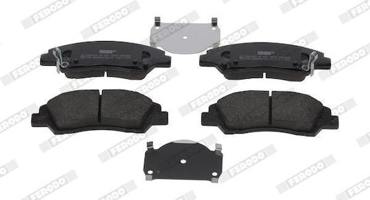 Front Brake Pads Set Ferodo Hyundai I10 II III 1.0 1.2 08.13 Height 50.5mm Width 132.5mm Thickness 16.6mm 17.0mm