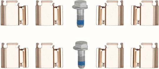 Front Brake Pad Set Caliper Bolt Supplements 57.4mm Height 137.0mm Width 19.0mm Thickness Trw Automotive Fiat 500l Opel Corsa D