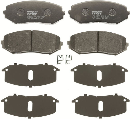 Front Brake Pad Set Supplements Trw Automotive Suzuki Grand Vitara II 1.6-3.2 54.8mm Height 138.0mm Width 16.5mm Thickness