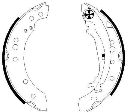 Textar Brake Shoe Set Mitsubishi Colt Vi Smart Forfour 1.1-1.5d 04.01-06.12 Diameter 203mm Width 39mm Rear