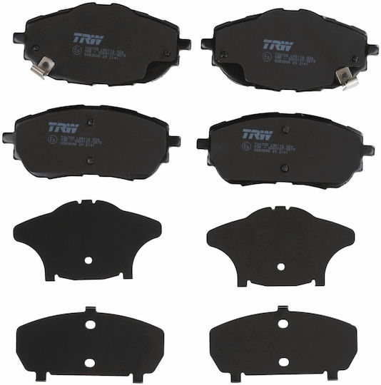 Front Disc Brake Pads Set Trw Automotive for Toyota Auris Corolla 1.2-1.8h 10.12-08.19 Height 57.1mm Width 134.2mm Thickness 18.6mm