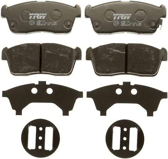 Set Plăcuțe de Frână Față Trw Auto Daihatsu Copen Sirion Suzuki Carry Ignis 0.7 1.3 1.5 03.00 Înălțime 45.5mm Lățime 108.7mm Grosime 15.0mm